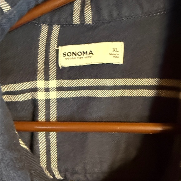 Sonoma Dark Blue Checkered Shirt - Picture 2 of 4